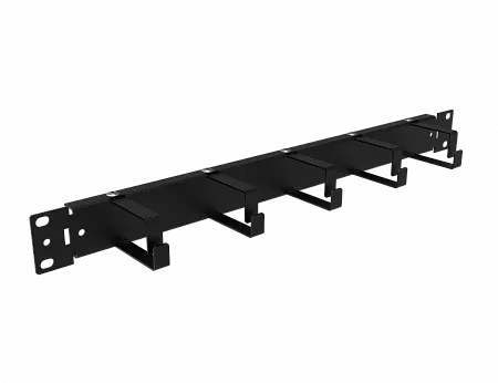 Органайзер кабельный 1U 19” (5 колец 38х55мм) черный