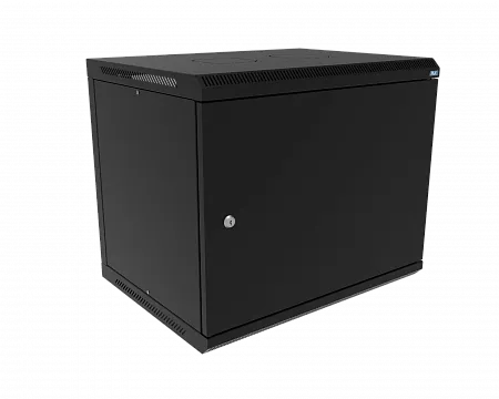Шкаф телекоммуникационный настенный разборный МИКсистем 19" Basis 9U 600x450  дверь металл черный