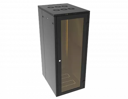 Шкаф телекоммуникационный напольный МИКсистем 19" серия ECO-L 36U 600*800 дверь стекло черный